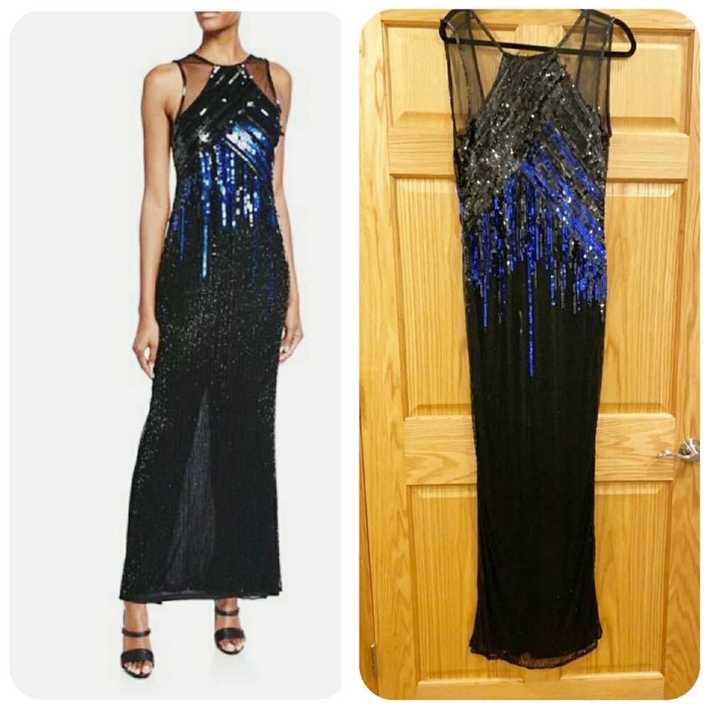 Parker Mona Sequin Sleeveless Column Gown